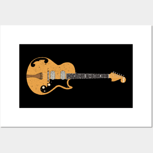 Merle Travis Hollow Body Bigsby Guitar Posters and Art